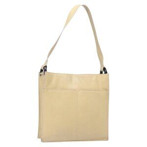 Authentic GUCCI Shoulder Bag Leather Beige Gold 001 3444 1801